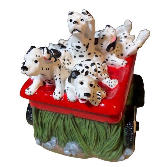 Chariots of Fire Dalmatian Puppy Trinket Music Box Fire Chief Figurine 1992 - Picture 3 of 11